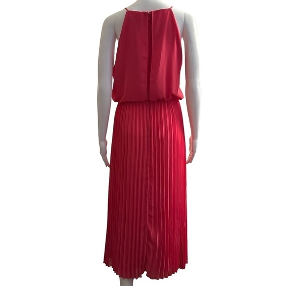 Sam Edelman Women's Size 2 Pleated Maxi Sleeveless Pretty Pink Chiffon Dress NEW - Picture 11 of 16